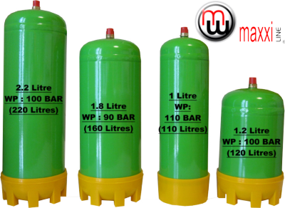 MaxxiLine disposable nitrogen gas bottles